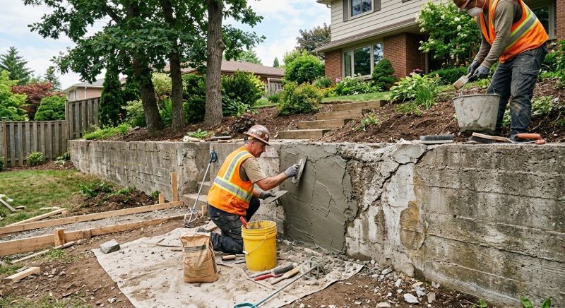 Brick Retaining Wall Repair in Clermont, FL