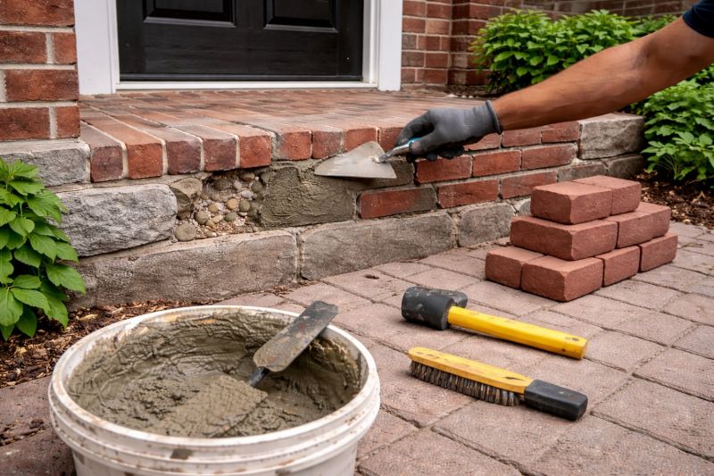 Entryway Brick Repair in Clermont, FL