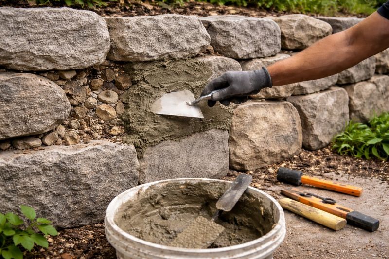 Stone Wall Repair in Apopka, FL